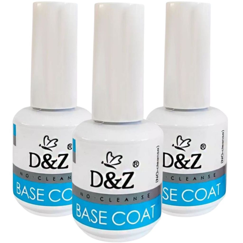 Kit 3 Base Coat D&Z 15ml Unhas de Gel Fibra de vidro Acrygel Polygel Shopee Brasil