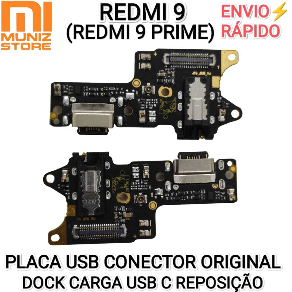 Placa Redmi 9/Redmi 9 Prime Conector De Carga USB C Original Turbo ...