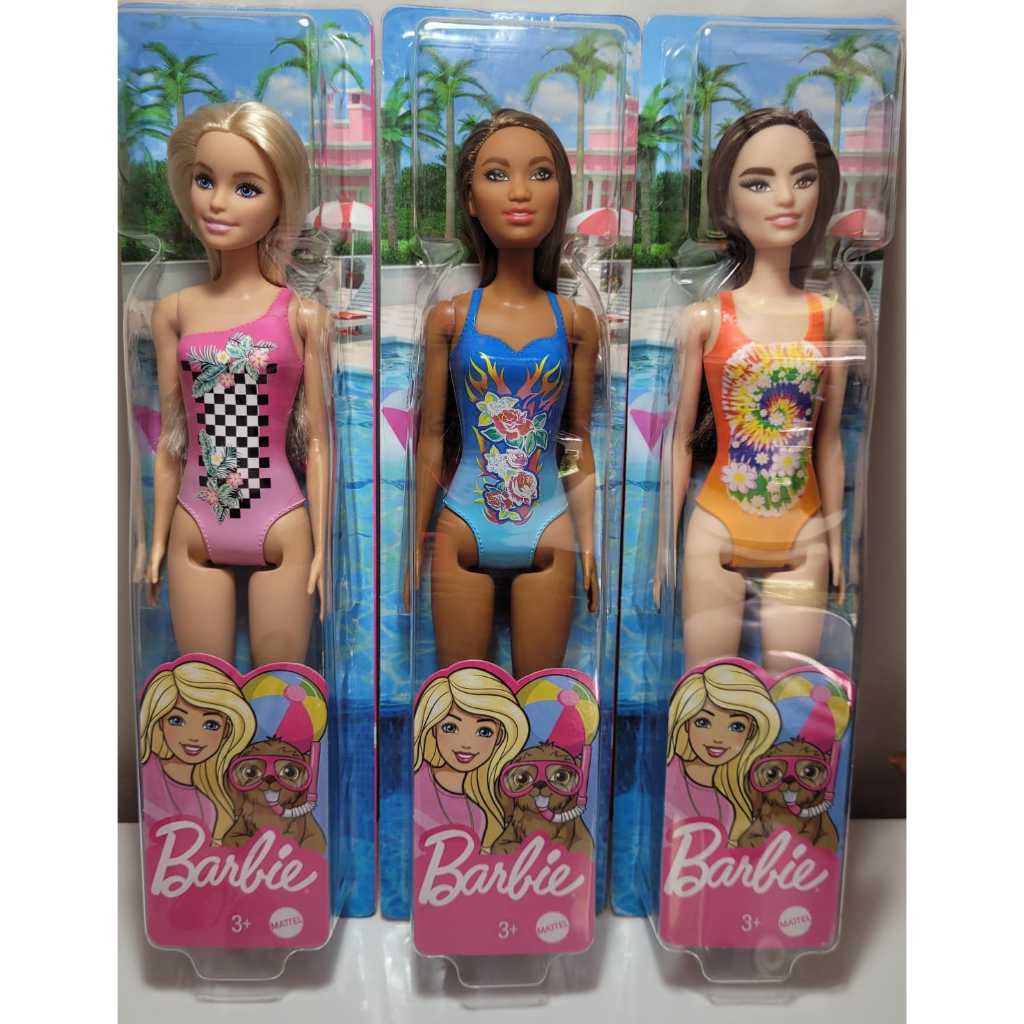 Boneca Barbie Fashion Praia Roupa Laranja Mattel DWJ99 HDC49