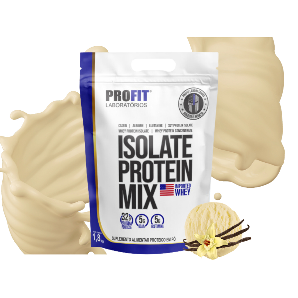 Profit Laboratórios Whey Isolate Protein Mix 1.8kg Sabor Baunilha