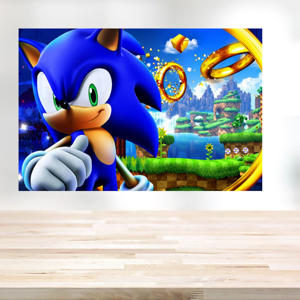Painel Sonic O Filme - 1,50x1,00m