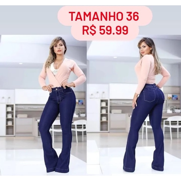 Calça jeans Feminina Efeito levanta Bumbum Lycra Deluxe Premium