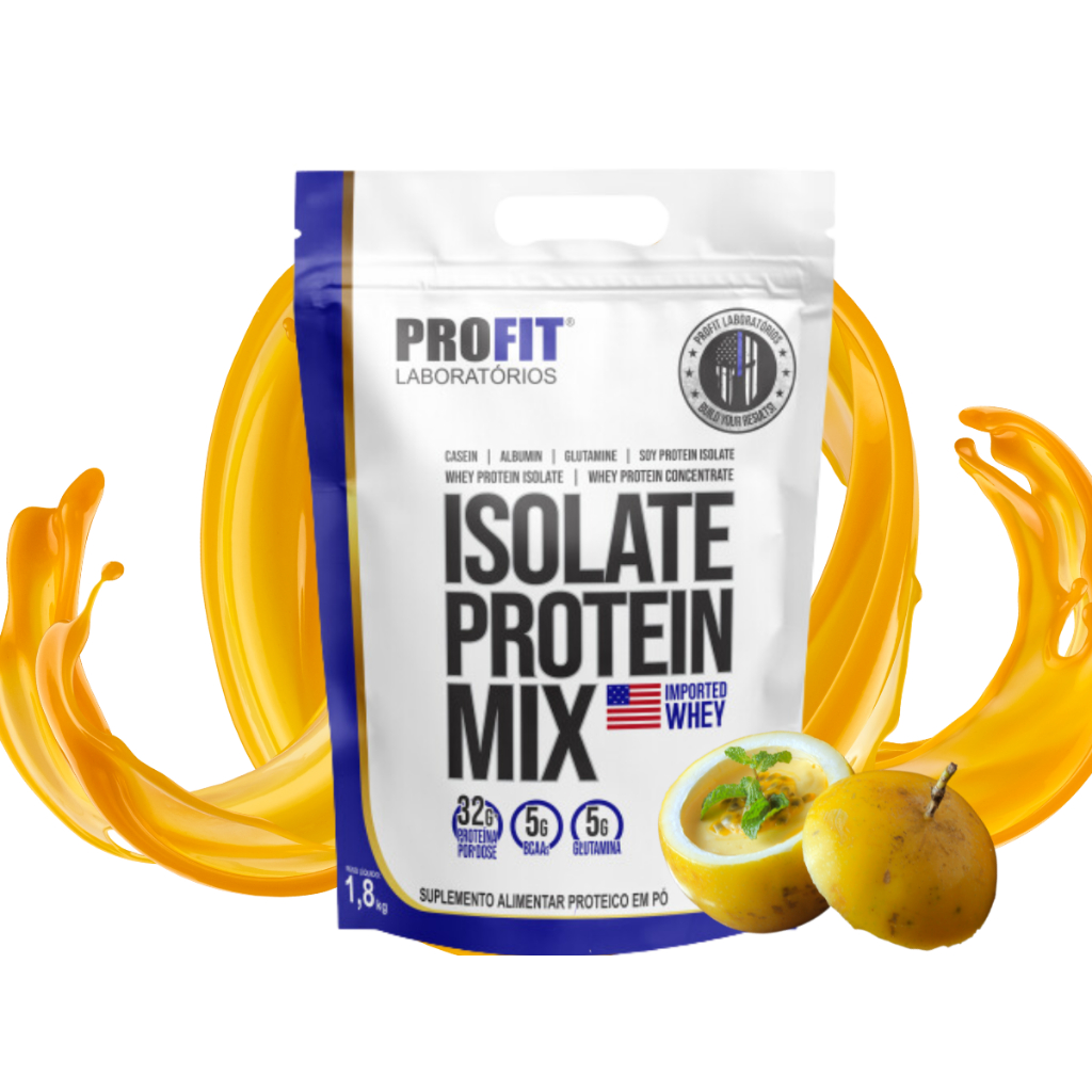 Profit Laboratórios Whey Isolate Protein Mix 1.8kg Sabor Mousse de Maracujá