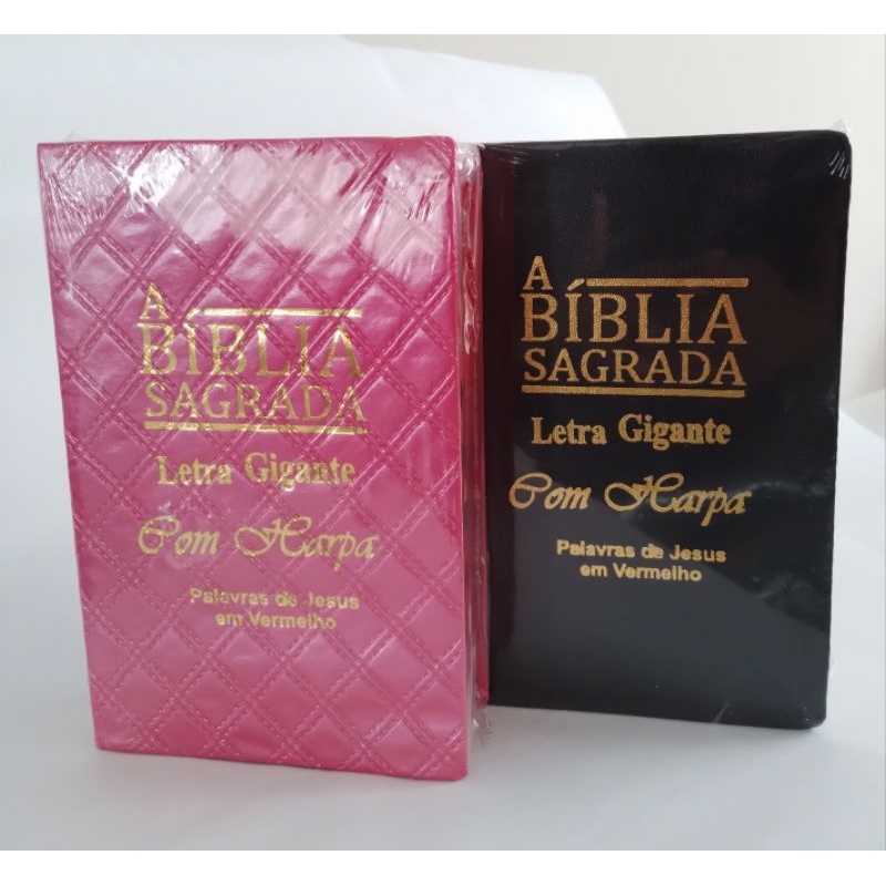 Combo 2 Bíblias Edição De Promessas Letra Grande Com Harpa Palavras De  Jesus Em Vermelho Revista E Corrigida Pink E Rosa
