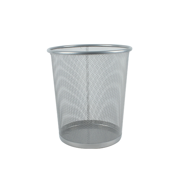 Cesto Lixo Preto Lixeira Metal Aramado Cesto Escritório 8 Litros