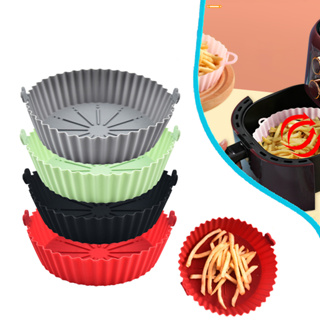 Forma de Silicone Air Fryer Flexível Lavável Fritadeira Assadeira