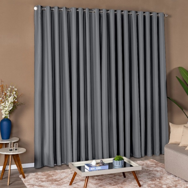 Cortina Blackout Tecido Cortina Blecaute Duplo Corta Luz 100%