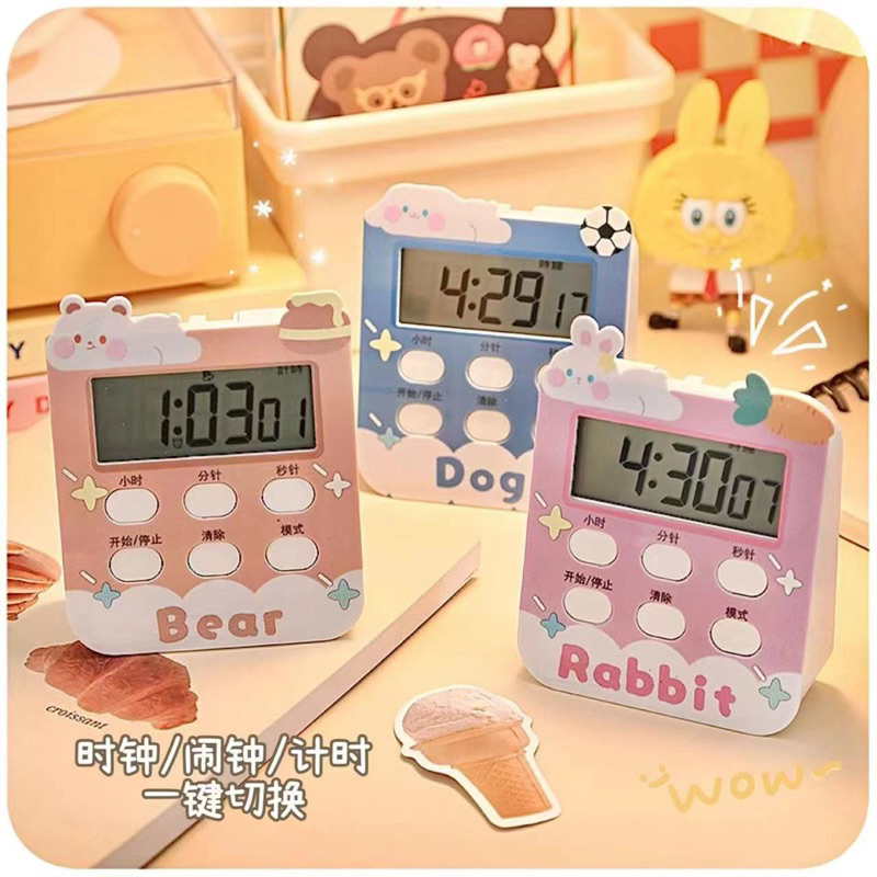 Timer Temporizador Cronometro Digital De Cozinha Mesa com Imã geladeira Números Grandes Conta Para Cima Ou Para Baixo