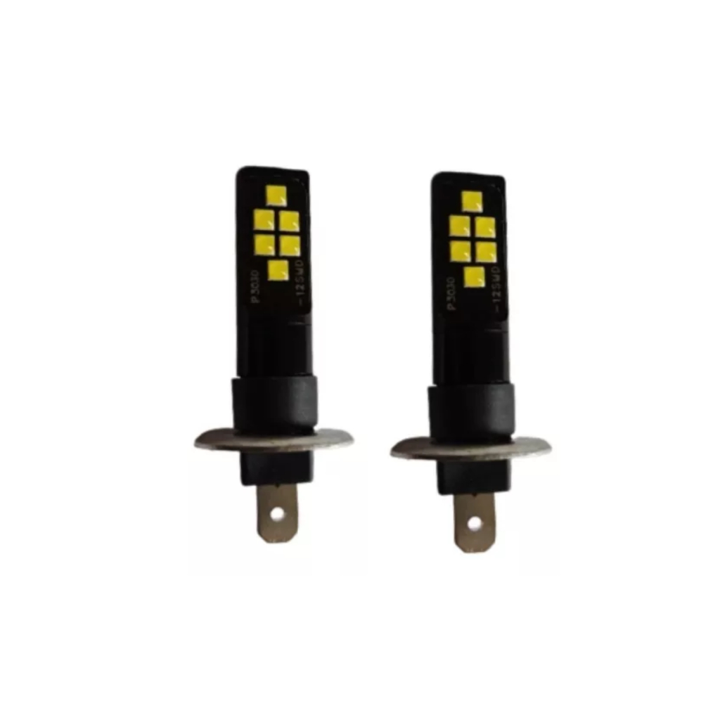Lâmpada Led Bulbs Lamp Encaixe H1 - 6000K - Luz Branca Farol - 12 Leds