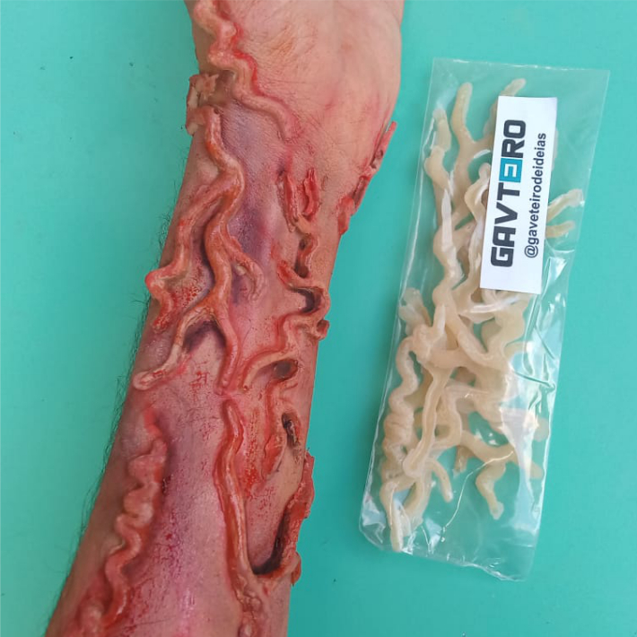 Prótese de látex 7X Veias / Vermes de Látex Maquiagem Artística Fantasia / Reutilizável