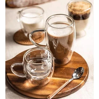 Xícara Caneca Parede Dupla Para Café Chá Com Alça