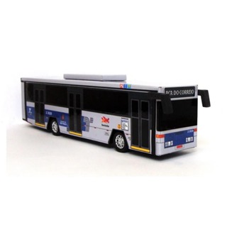 Ônibus urbano realista puxar para trás brinquedos modelo infantil