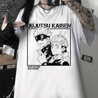 Camisa Jujutsu Kaisen Unissex Anime Sukuna Satoru Gojo Yuji Itadori Nobara Panda