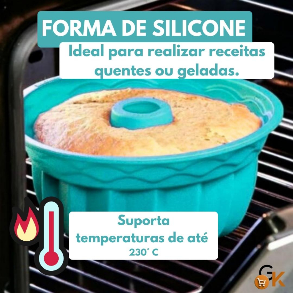 Forma De Bolo Redonda Azul De Silicone - Ajeitaí - Utilidades