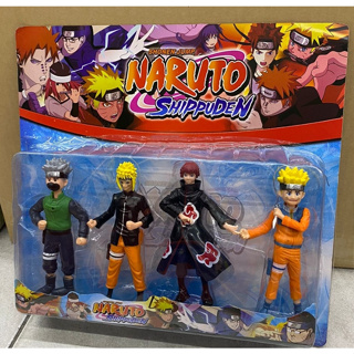 Cartela C/4 Bonecos Naruto A Diversão Do Desenho Animado