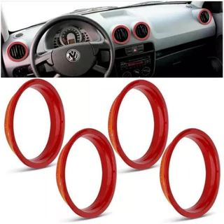 Aplique Vermelho Para Entrada De Ar Painel Gol G4 G5