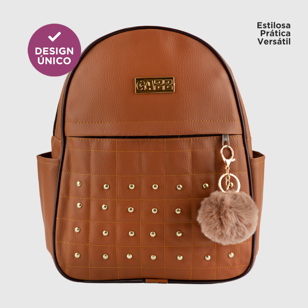 Mochila Feminina Couro para Trabalho, Escola e Dia a Dia | Shopee Brasil