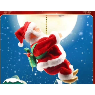 Boneco Papai Noel Na Corda Sobe E Desce Musical Br1502