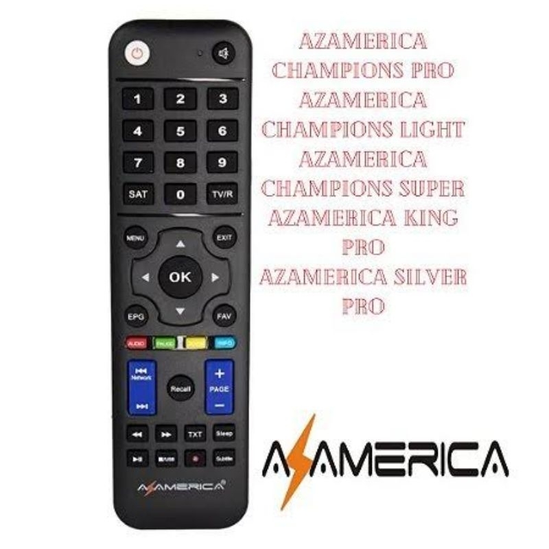 Controle Remoto Receptor Azamerica King GX PRO 4K - 9149 | Shopee Brasil