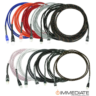 Cabo de Rede Ethernet CAT6 Revestido em Tecido Colorido - 5 Metros