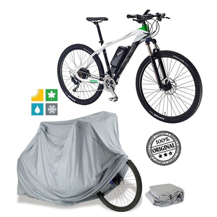 Capa para cobrir Bicicleta protetora Bike 100% Impermeável contra Sol Chuva UV Poeira Antiferrugem Elástica cobre aro 24 26 até 29 Série Ouro