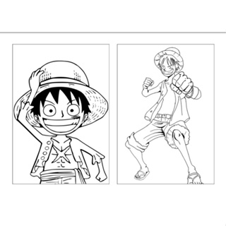 50 Desenhos Para Pintar E Colorir Mangá One Piece - Folha A4 Avulsa ! 1  Desenho Por Folha! - #0291