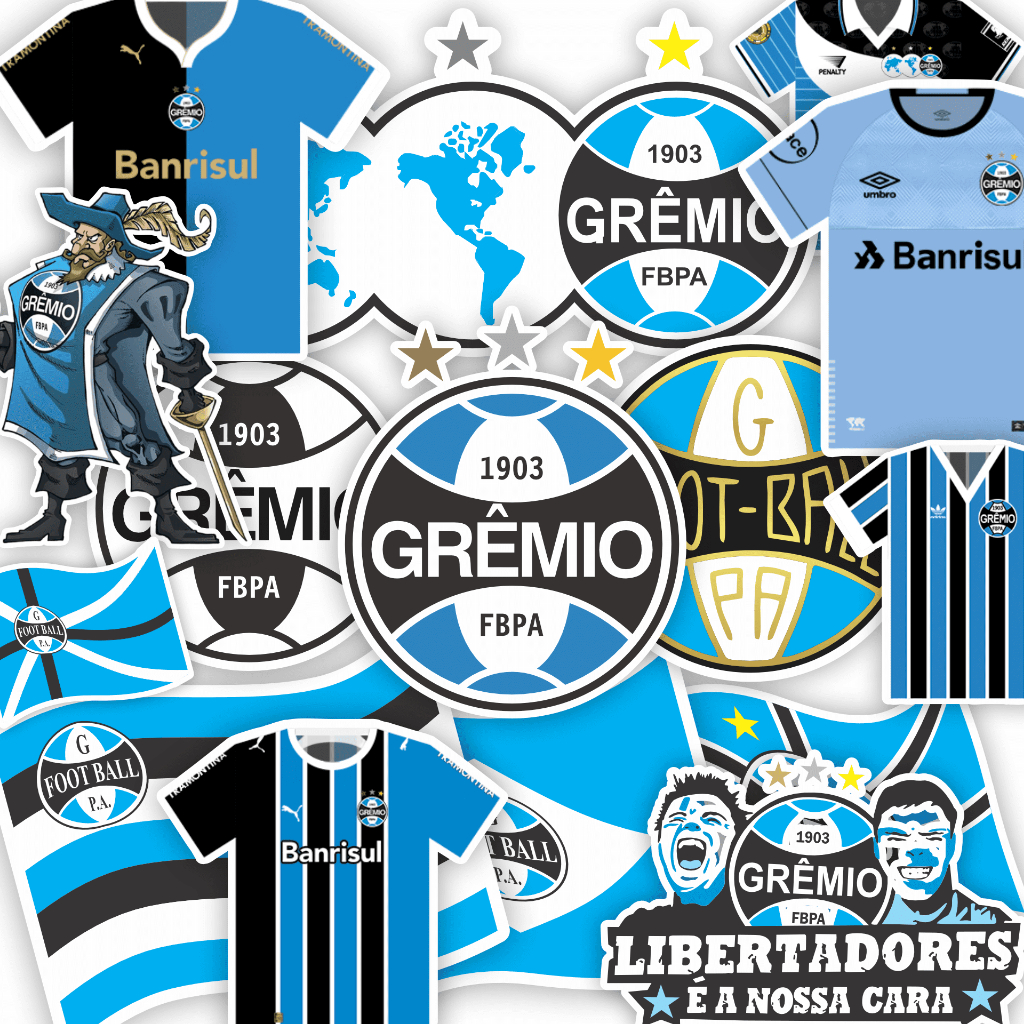 Adesivos Gremio Vinil A prova dagua para Notebook ou Skate Carro ...