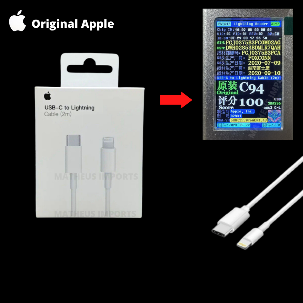 Cabo iPhone Apple Original Lightning Usb-C Tipo C 2 Metros | Shopee Brasil