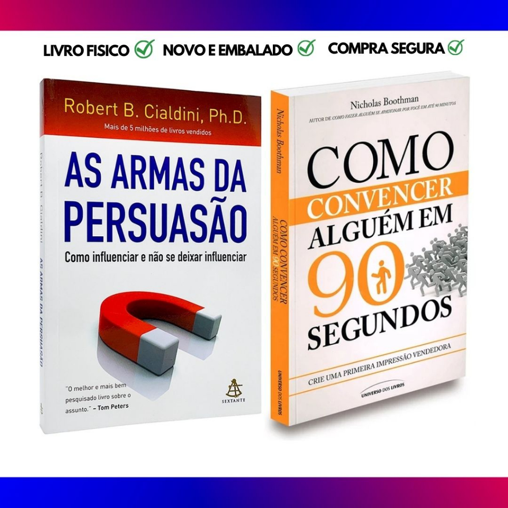 COMO CONVENCER ALGUÉM EM 90 SEGUNDOS = Em Português do Brasil LIVRO  LACRADO!