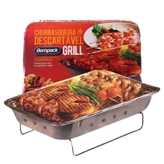 Churrasqueira descartável Bompack Grill é reciclável e ecológica.