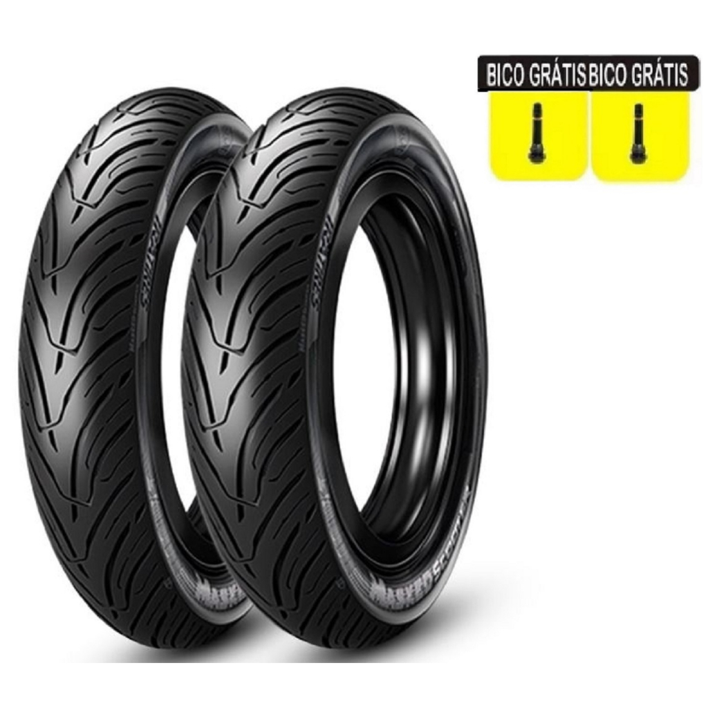 Par De Pneus Uso Sem Câmara Balão 120/70-14 E 100/80-14 Ira Tires