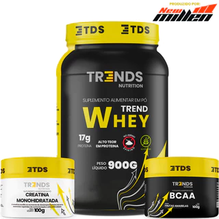 Kit Whey Protein 900g + Bcaa 100g + Creatina 100g