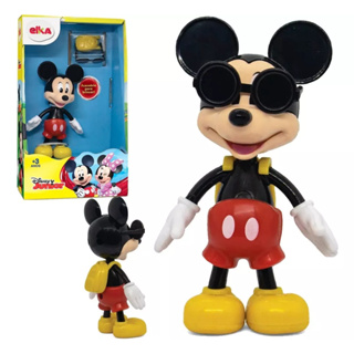 Boneco Mickey C/ Acessorios Mochila E Oculos 12 Cm Elka 1175