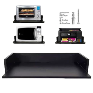 Suporte Para Microondas Forno Elétrico Refoçado Impressora Bebedouro Parede Mdf