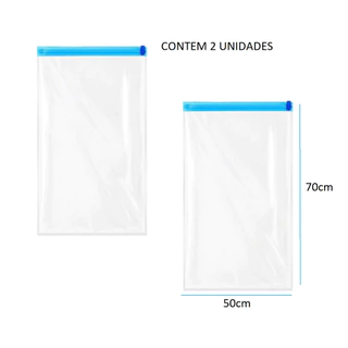 Oferta Conjunto 2 Sacos Saco A Vácuo 50x70cm Organizador Não Precisa De Bomba Organizador Edredom Cobertor Roupa Multiuso Universal em Oferta na Shopee