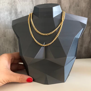 Expositor busto geométrico para colar e choker