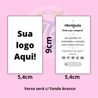 100 Etiqueta de Roupas Personalizada com sua logo
