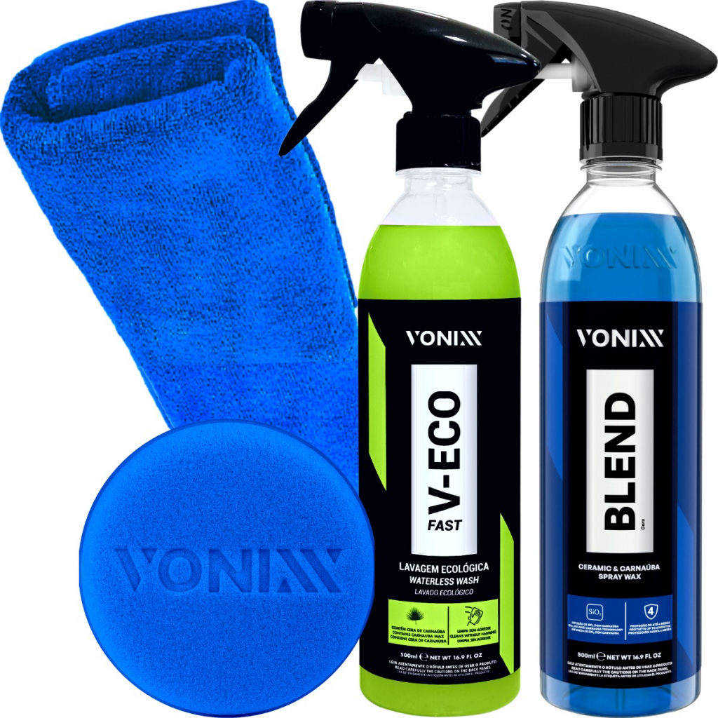 Kit Cuidado Automotivo V-Eco Blend Limpeza Estética Vonixx