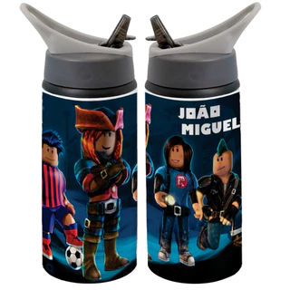 Garrafa Squeeze Roblox Gamer Personalizada Alumínio Garrafinha Infantil Escolar 04