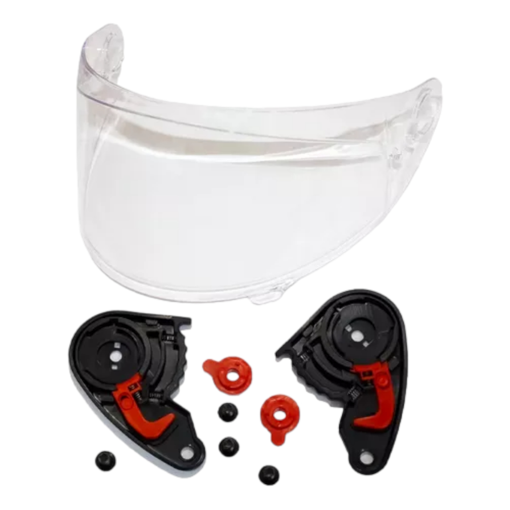Viseira Capacete Axxis Cristal Com Reparo Suporte Viseira V18 E V18b