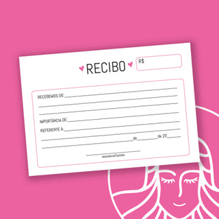 Bloco de recibo 1 via - Talão de Recibo