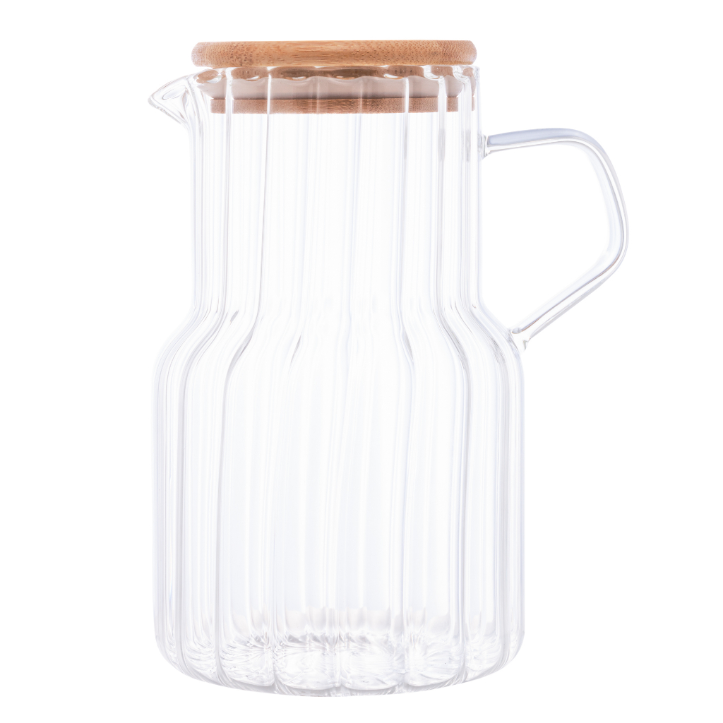 Jarra Vidro com Tampa de Bambu 1L Lyor Classic