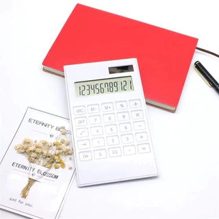 Calculadora De Mesa Ultrafina Com 12 Dígitos / Tela Grande / Botões De Cristal /Bateria & Solar Fonte de alimentação dupla - AS-2800 - Altomex