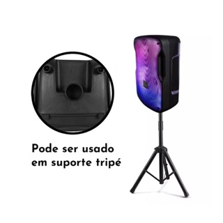 Caixa De Som Amplificada 1000w Grande Rgb Bluetooth Tws Fm Microfone Grátis