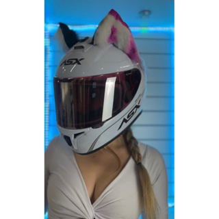 Orelhinhas de gato para capacete, feito com material plástico ABS Premium.  Cada orelhinha pesa 12 gramas, e já vai com fita dupla face fixa forte., By Gata do Asfalto