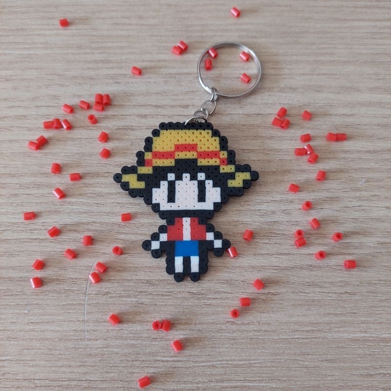 Chaveiro / Imã / Peça decorativa Going merry one piece navio perler beads  hama beads luffy anime pixel art 8bits