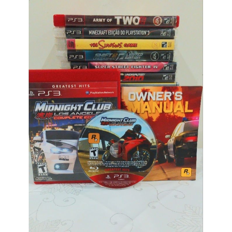 Midnight Club Los Angeles Complete Edition Original Seminovo PS3 (SOMENTE DISCO) Shopee Brasil
