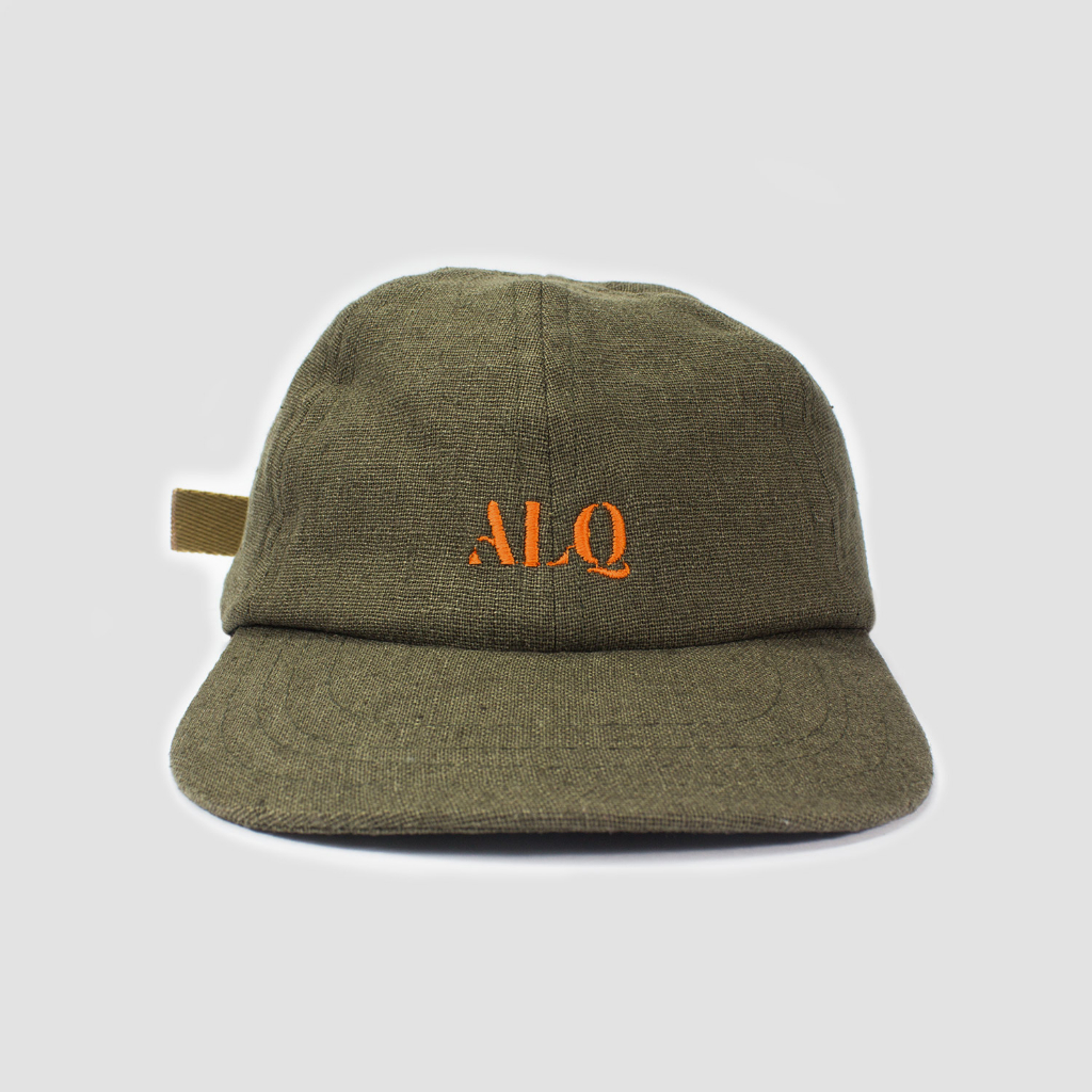 Boné Six Panel de Linho Verde ALQ skateboarding