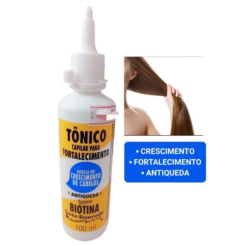 Tônico para Fortalecimento de Cabelos Antiqueda com Biotina Gota ...