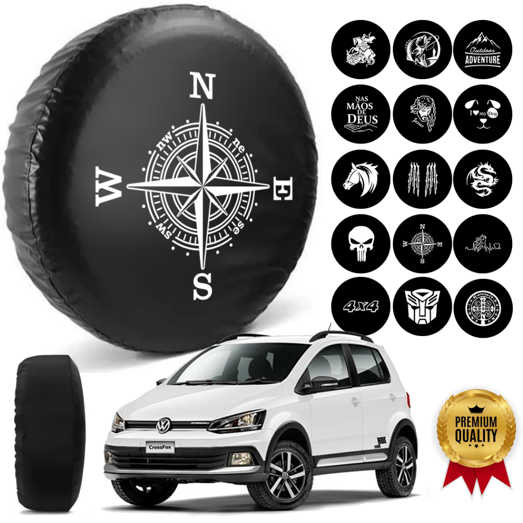 Capa Estepe Crossfox Step Para Pneu Aro 14/15/16 Courvin Impermeável